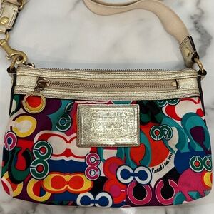 Coach Popy Multicolor Canvas Crossbody Bag